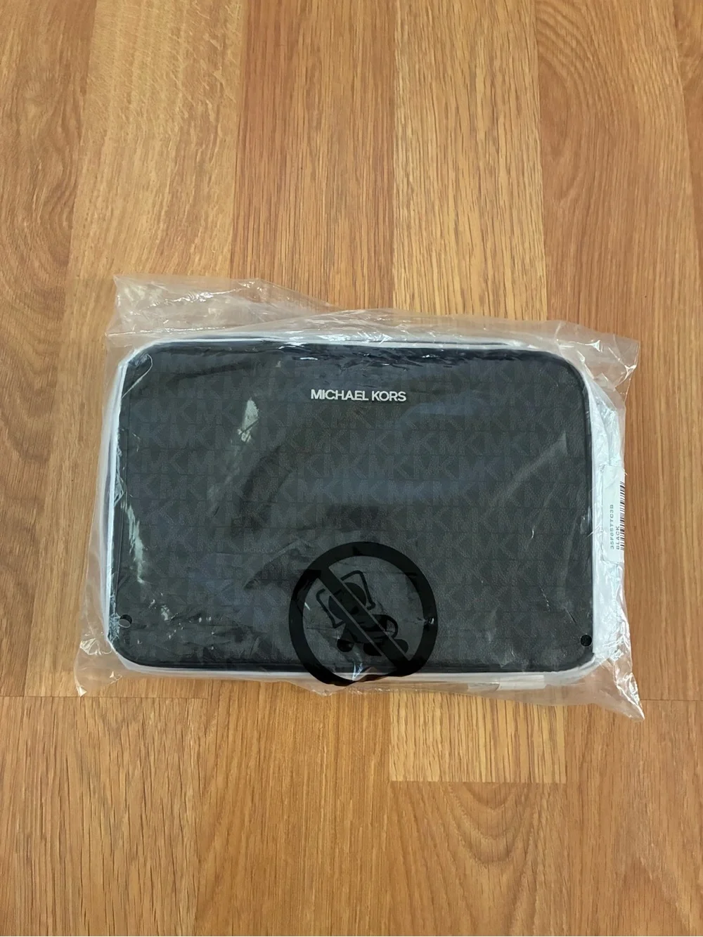 Michael Kors Men's Black MK Logo Messenger Crossbody